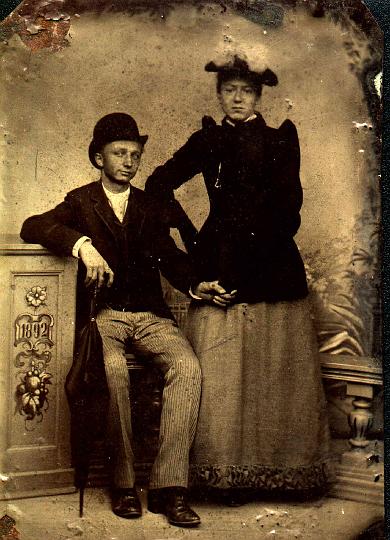 Johannes Cornelis la Grand met zijn eerste echtgenote, Berendina Niezen 